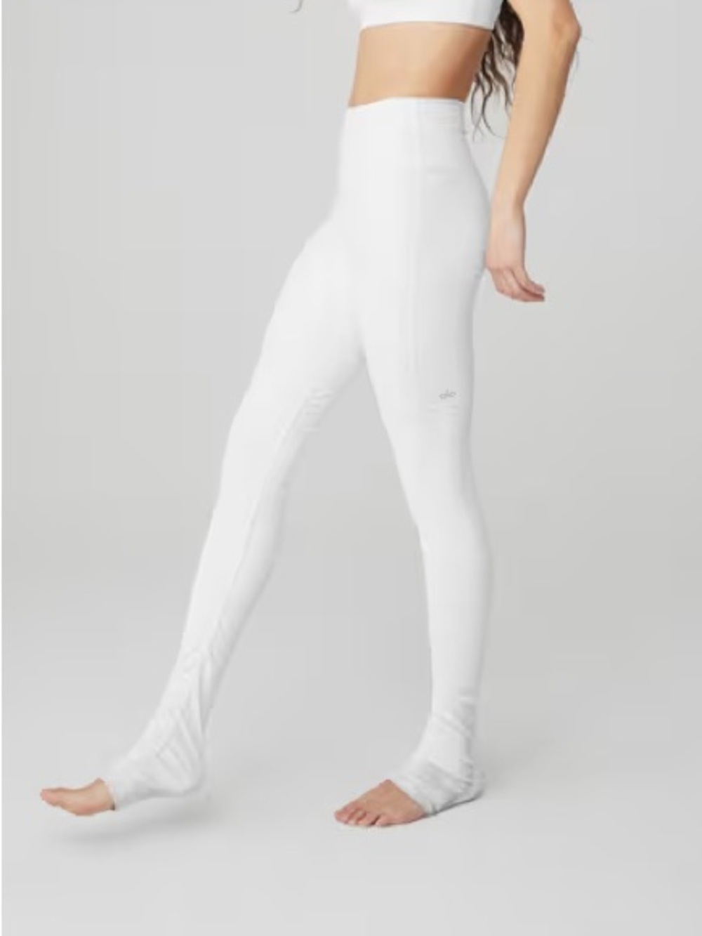 ALO Leggings Airbrush High Waisted Goddess yoga ribbed long ruched bride
